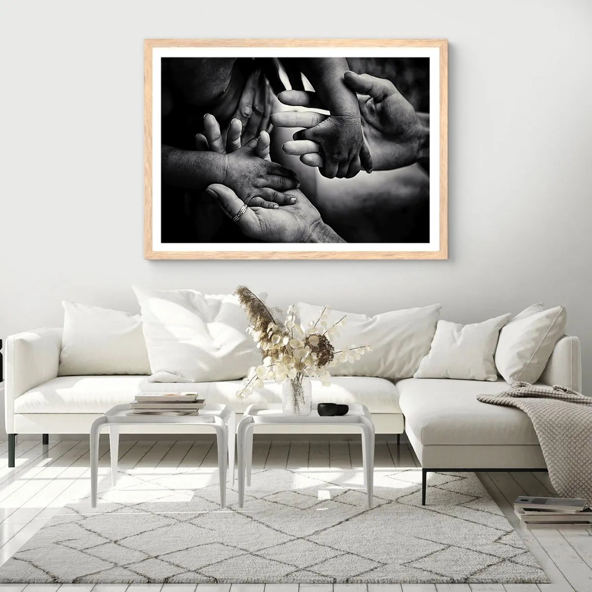 Poster in cornice rovere chiaro - Umanità - 40x30 cm