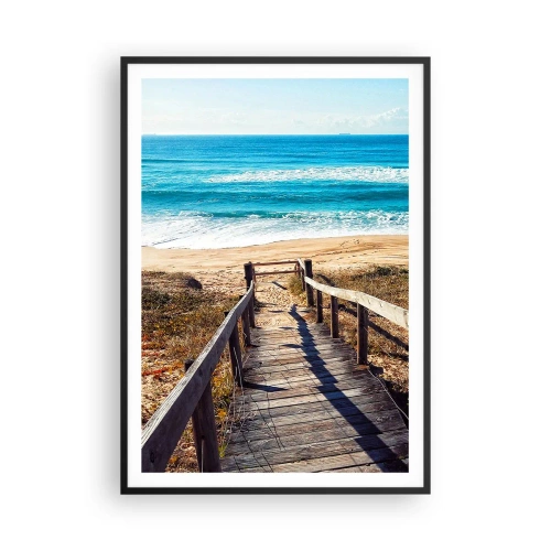 Poster in cornice nera - Corri! - 70x100 cm