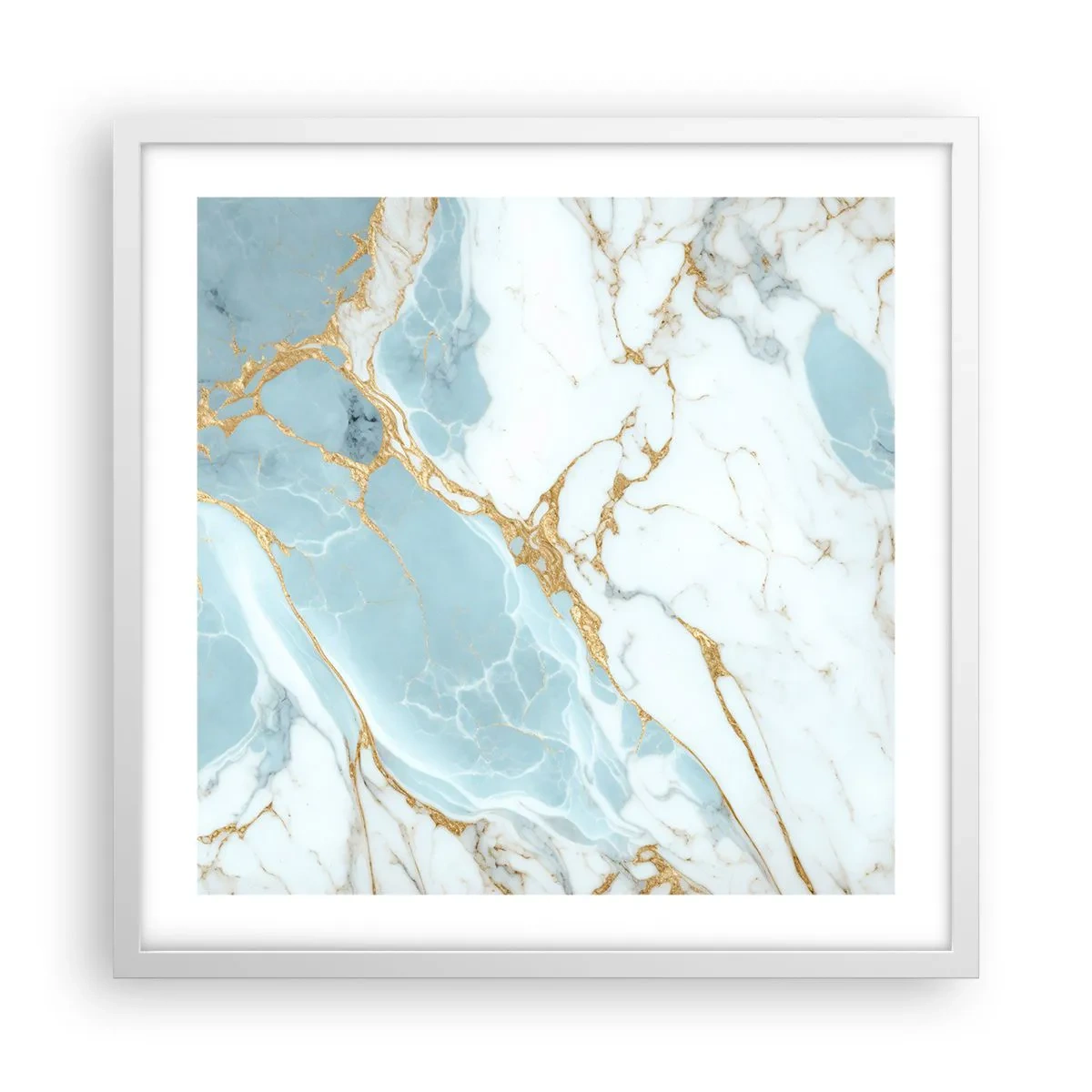 Poster in cornice bianca - La ricchezza della pietra - 50x50 cm