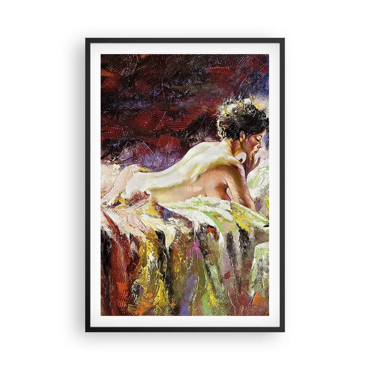 Poster in cornice nera - Venere pensierosa - 61x91 cm