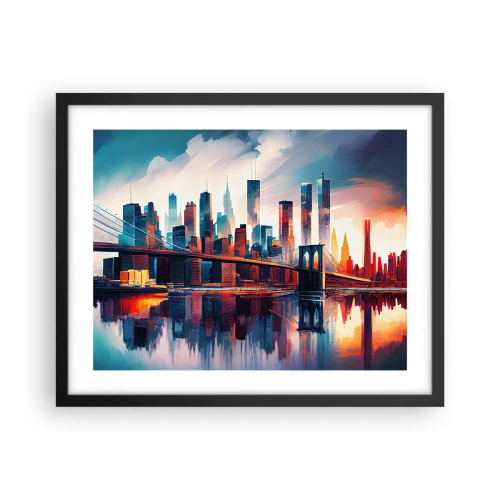 Poster in cornice nera - Una New York spettacolare - 50x40 cm
