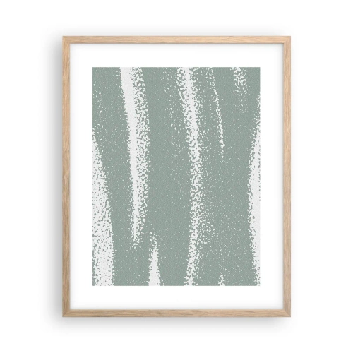 Poster in cornice rovere chiaro - Astrazione in clima invernale - 40x50 cm
