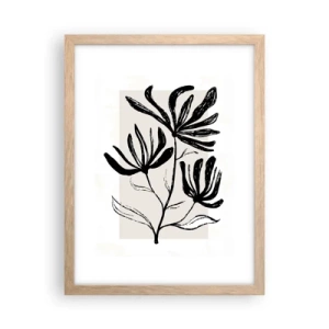 Poster in cornice rovere chiaro - Uno schizzo per l'erbario - 30x40 cm