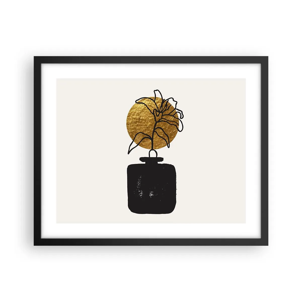 Poster in cornice nera - Bellezza a peso d'oro - 50x40 cm