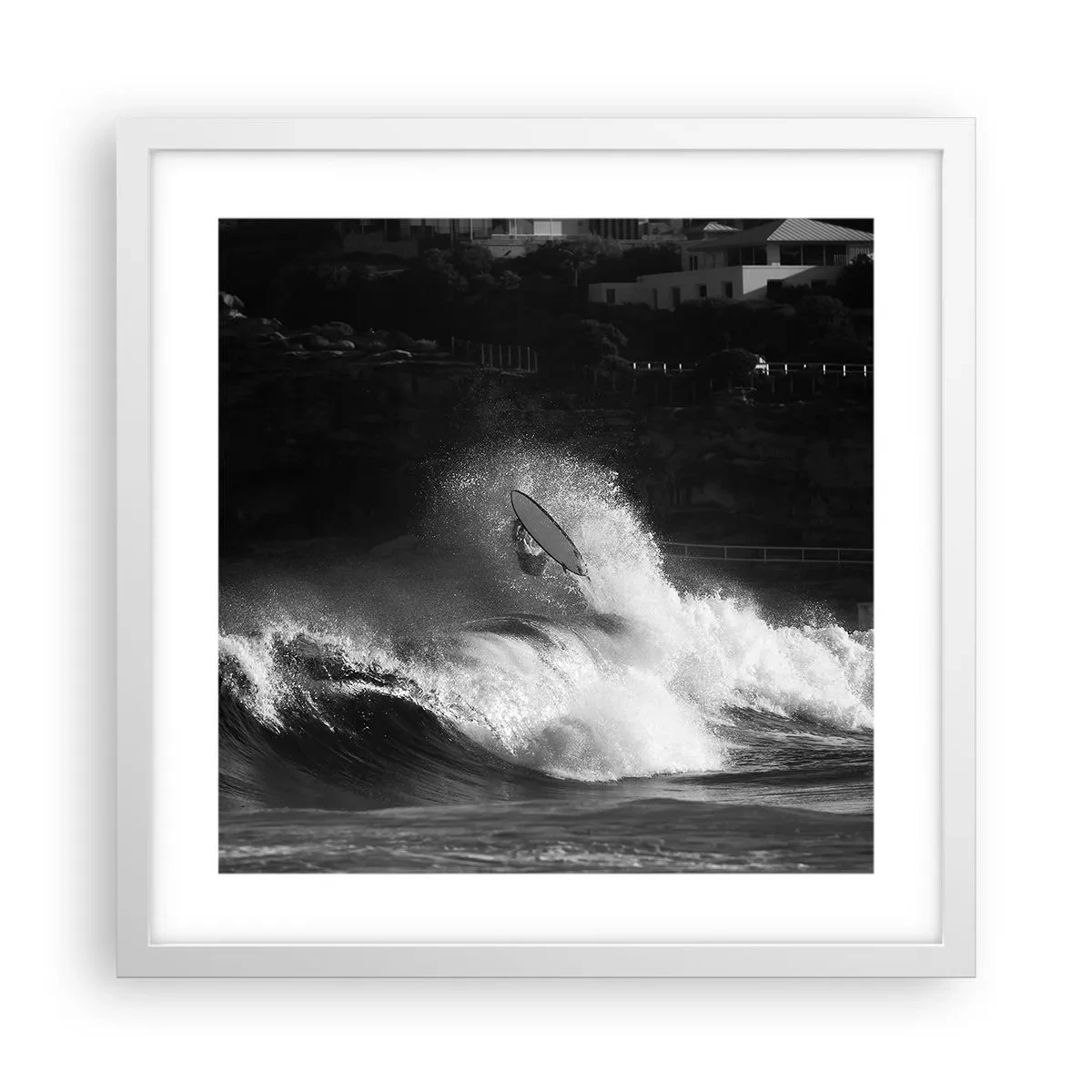 Poster in cornice bianca - Sfida accettata! - 40x40 cm