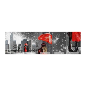 Campione di Fotomurale Premium Sand - L'uomo non è di pietra - New York, Città, Amore - 100x30 cm