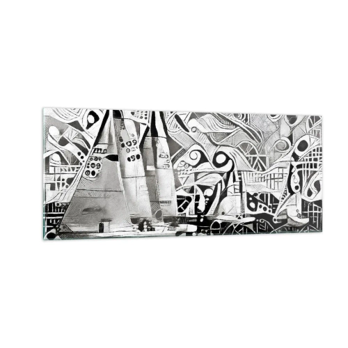 Quadro su vetro - Tra le onde - 100x40 cm