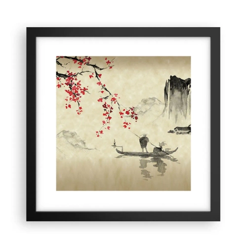 Poster in cornice nera - Nel paese dei ciliegi in fiore - 30x30 cm