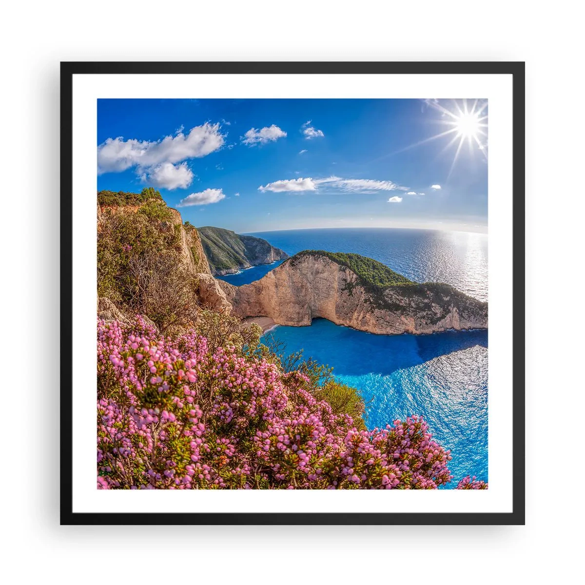 Poster in cornice nera - Le mie grosse vacanze greche - 60x60 cm