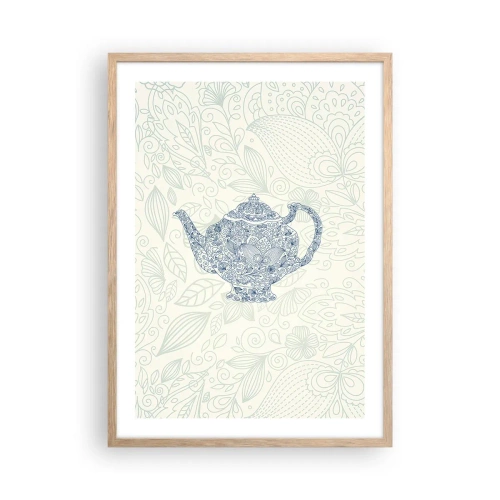 Poster in cornice rovere chiaro - Magia del tè - 50x70 cm