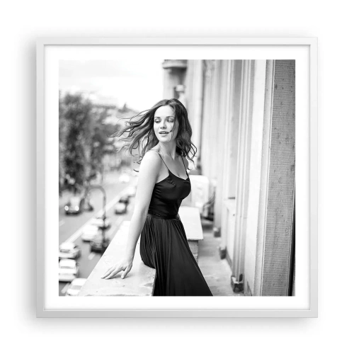 Poster in cornice bianca - Sicuramente parigina - 60x60 cm