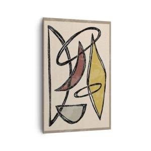 Quadro su tela - Stampe su Tela - Astrazione con forme geometriche e colori tenui - 80x120cm - Verticali e orizzontali - Decorazione murale moderna per soggiorno e camera da letto ARTTOR