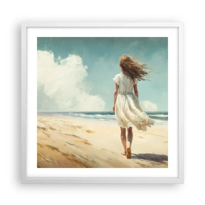 Poster in cornice bianca - Dove sole e vento si incontrano - 50x50 cm