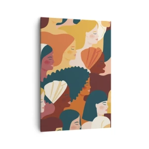 Quadro su tela - Stampe su Tela - Profili colorati di donne in vari stili - 70x100cm - Solo femminilità - Decorazione murale moderna per soggiorno e camera da letto ARTTOR