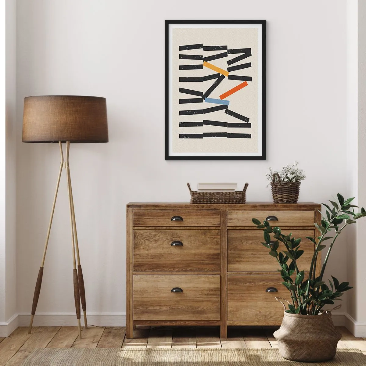 Poster in cornice nera - Composizione: domino - 61x91 cm