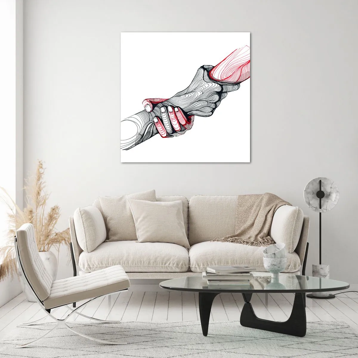 Quadro su vetro - Sei in buone mani - 70x70 cm