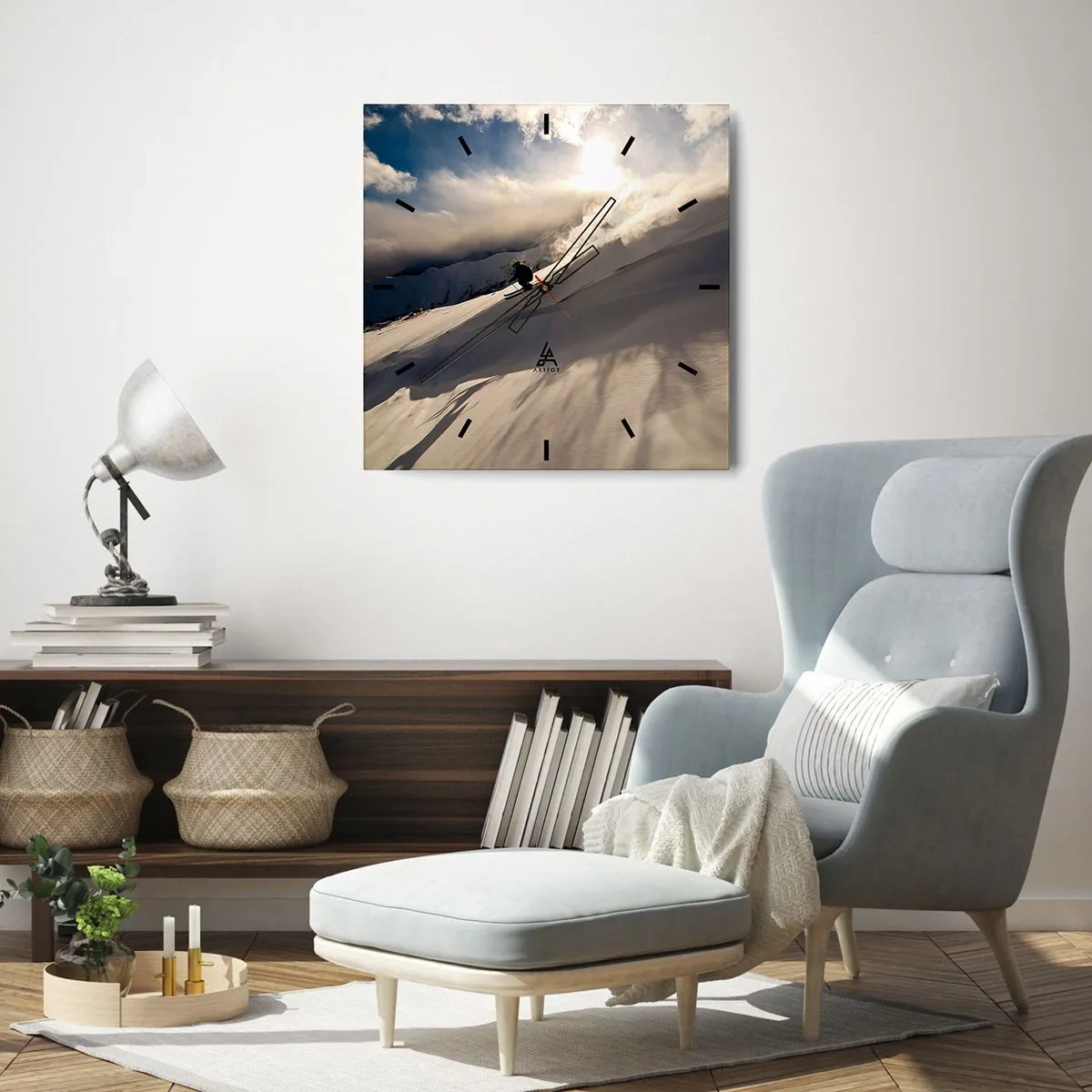 Orologio da parete - Orologio in Vetro - Sfida dei monti accettata - 40x40 cm