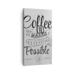 Quadro su tela - Stampe su Tela - Come non amare il caffè - 55x100 cm