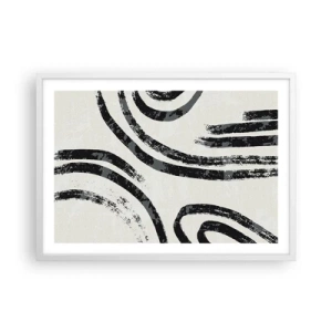 Poster in cornice bianca - Interrotto a metà - 70x50 cm