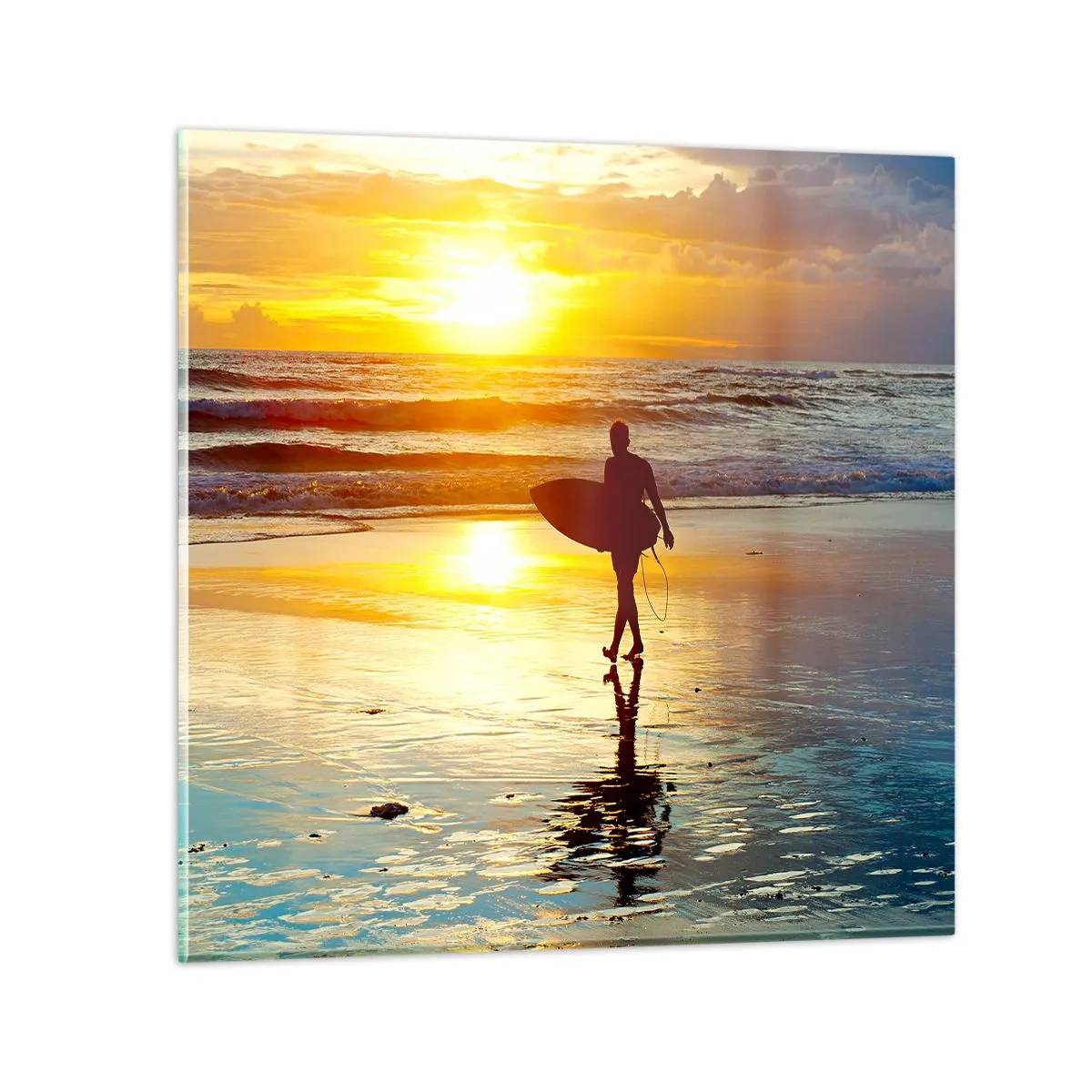 Quadro su vetro - Il ritorno del guerriero - 70x70 cm