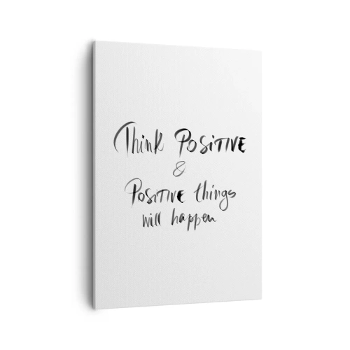 Quadro su tela - Stampe su Tela - Lettering ispiratore in nero su sfondo bianco - 50x70cm - Come vivere? - Decorazione murale moderna per soggiorno e camera da letto ARTTOR