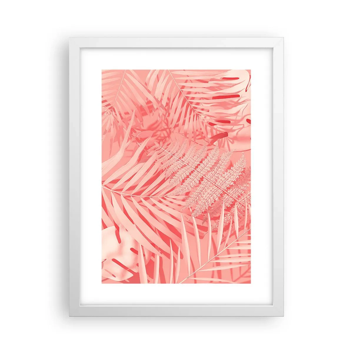 Poster in cornice bianca - Concetto rosa - 30x40 cm