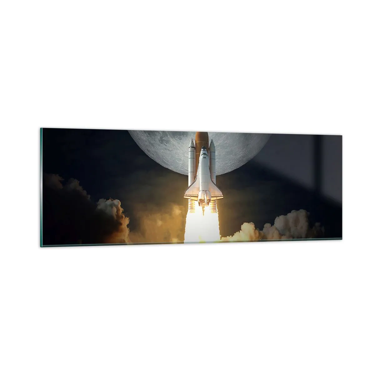 Quadro su vetro - L'inizio di un'avventura spaziale - 90x30 cm