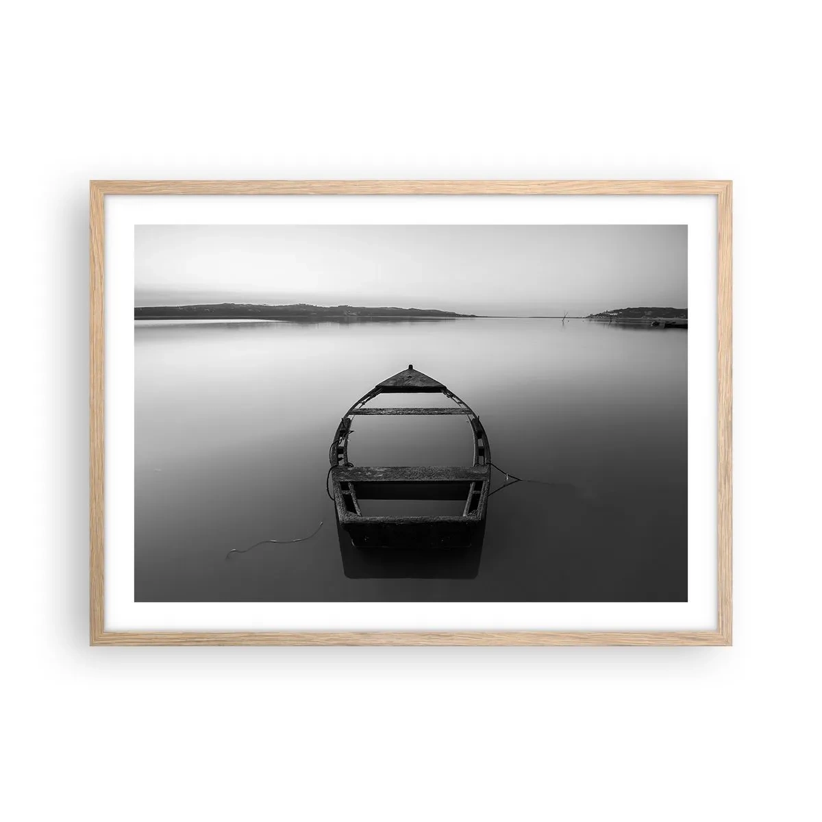 Poster in cornice rovere chiaro - Nostalgia e malinconia - 70x50 cm