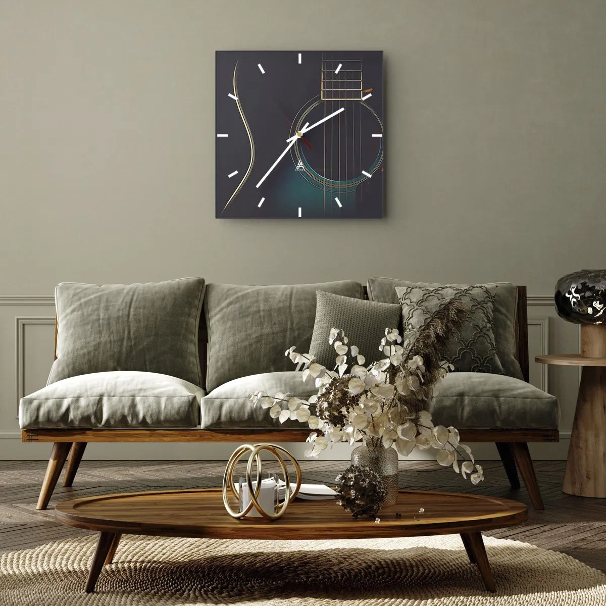 Orologio da parete - Orologio in Vetro - L'attimo prima del suono - 40x40 cm