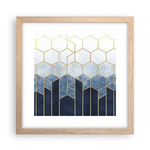 Poster in cornice rovere chiaro - Composizione a ritmo sincopato - 30x30 cm