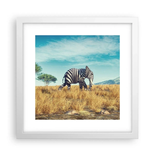 Poster in cornice bianca - Il grigio non è più di moda - 30x30 cm