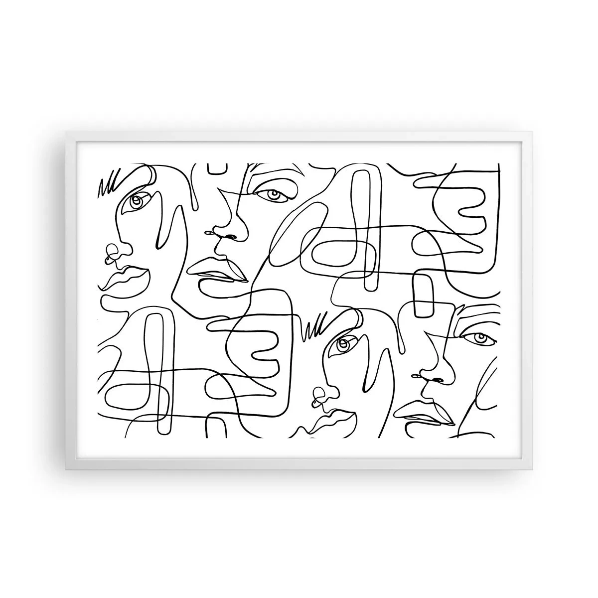 Poster in cornice bianca - Emozioni intrecciate - 70x50 cm