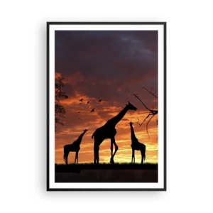 Poster in cornice nera - Piccola cena tra amici - 70x100 cm