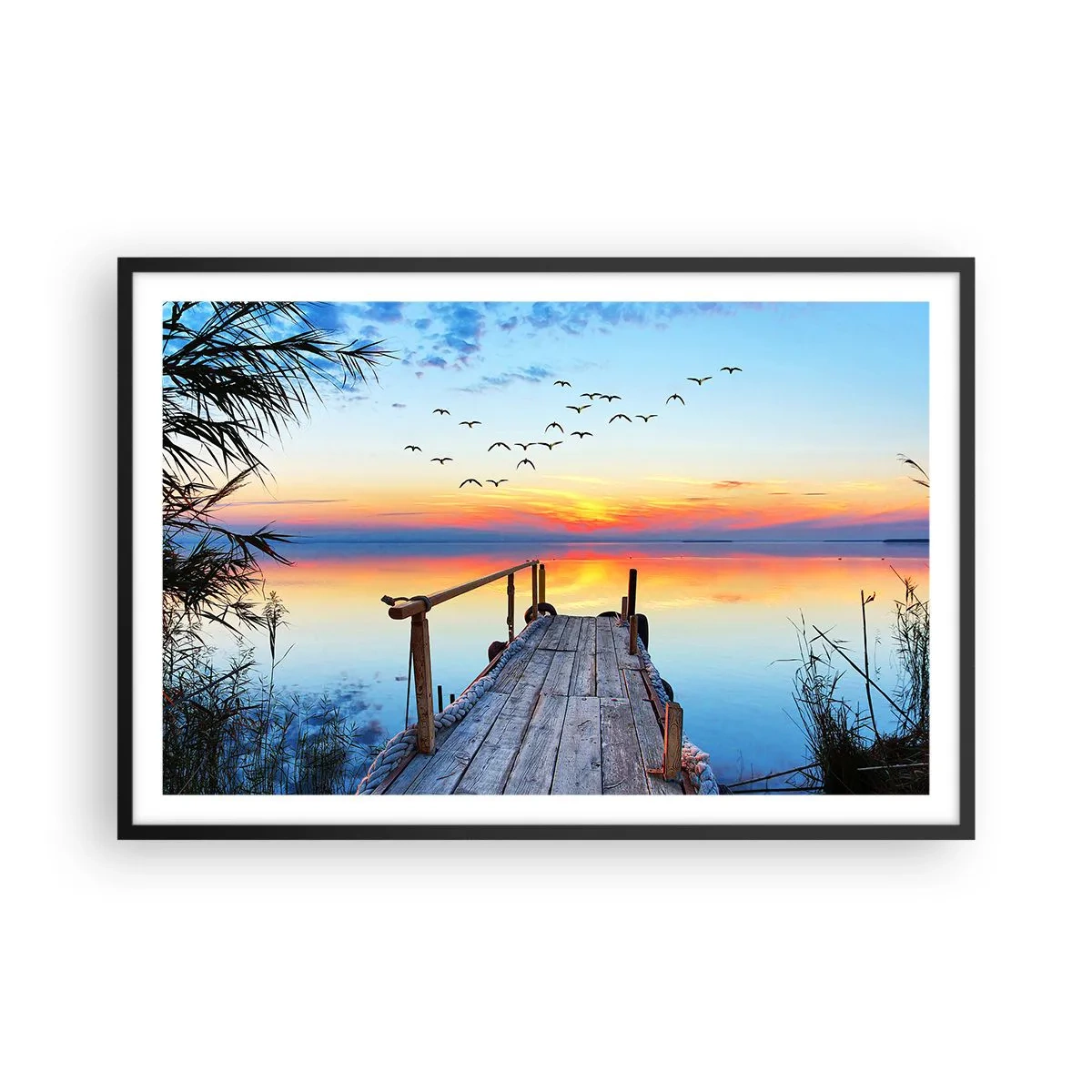 Poster in cornice nera - Il tempo del ritorno - 91x61 cm