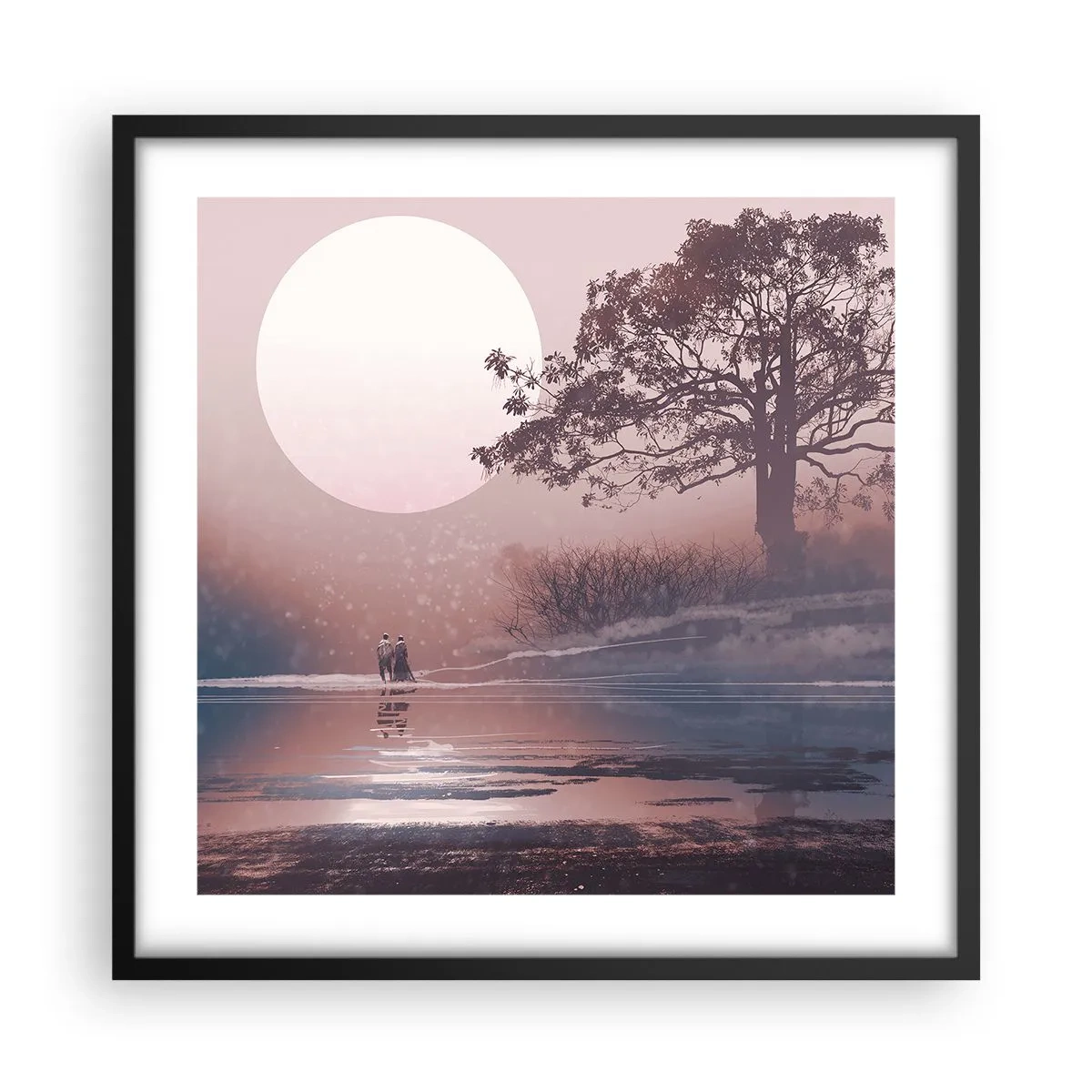 Poster in cornice nera - Meraviglie della notte - 50x50 cm