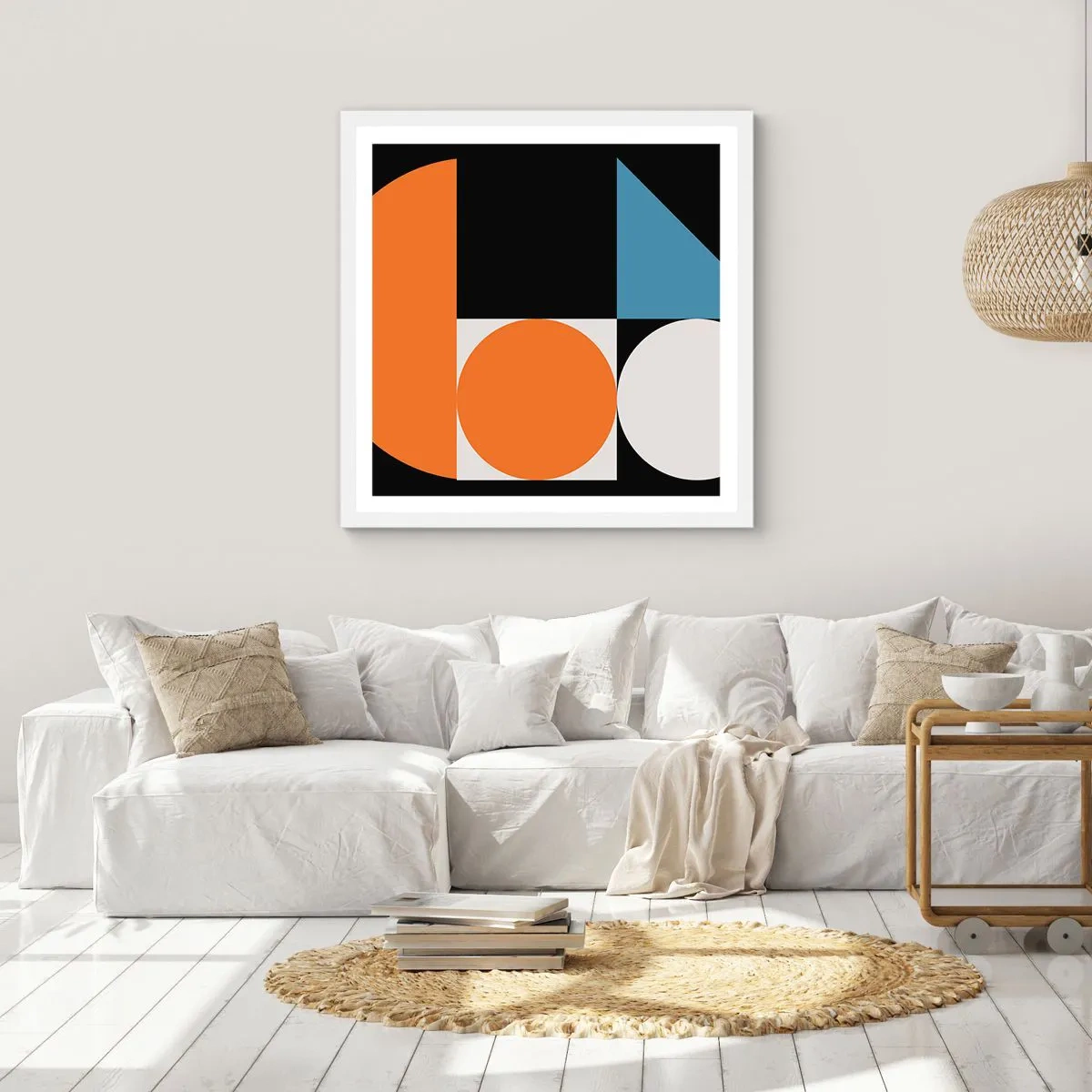 Poster in cornice bianca - Composizione di figure - 30x30 cm