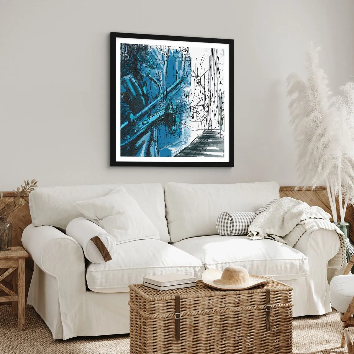 Poster in cornice nera - Rapsodia urbana - 60x60 cm