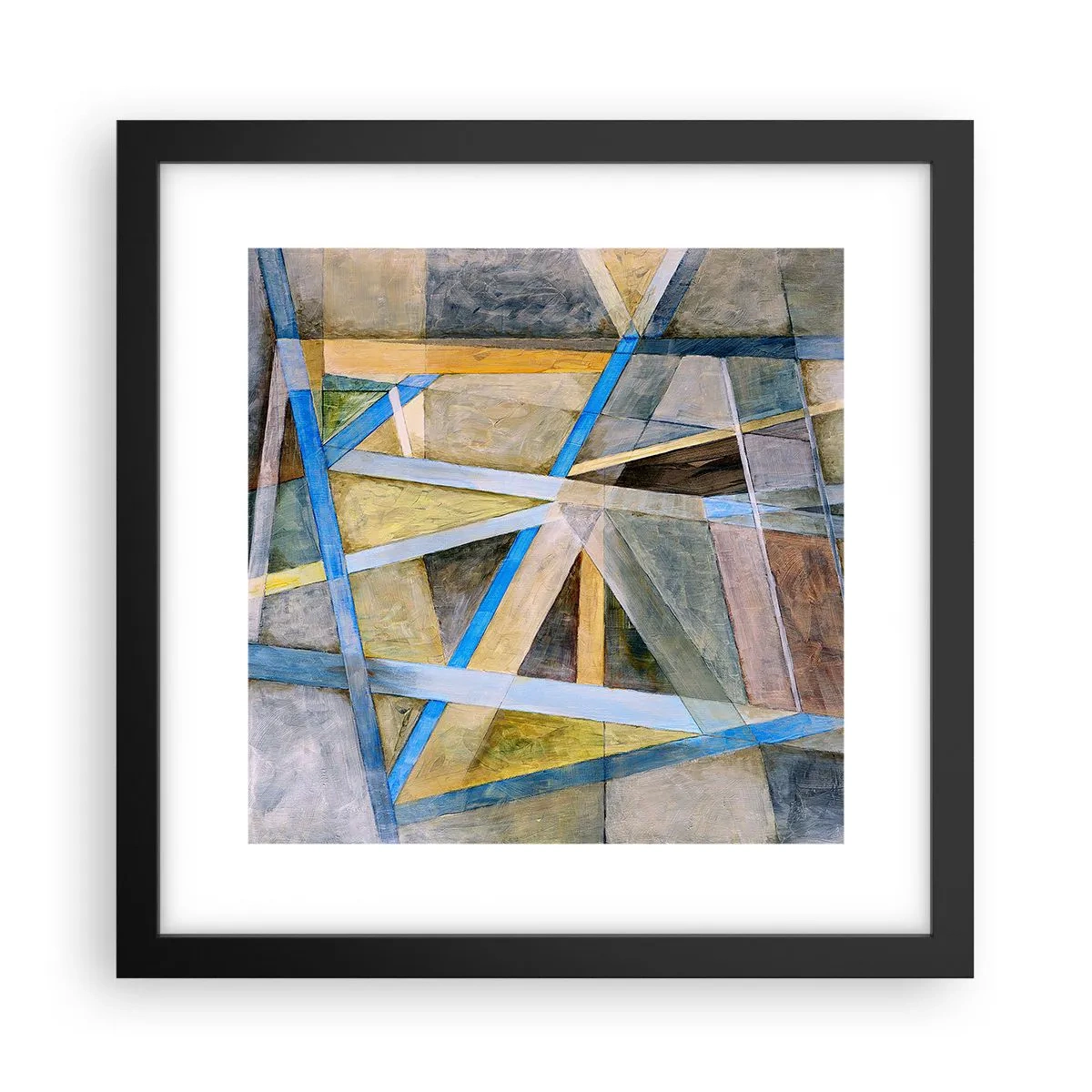 Poster in cornice nera - Dritto o obliquo? - 30x30 cm