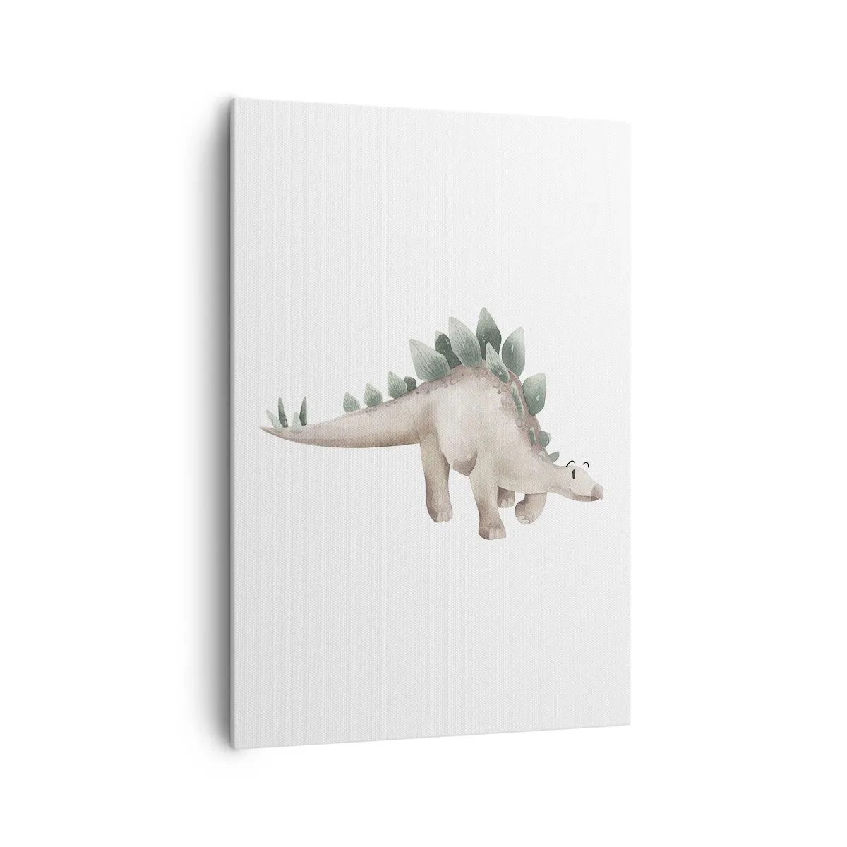 Quadro su tela - Stampe su Tela - Un simpatico dinosauro dai colori pastello - 70x100cm - Sono vostro amico - Decorazione murale moderna per soggiorno e camera da letto ARTTOR