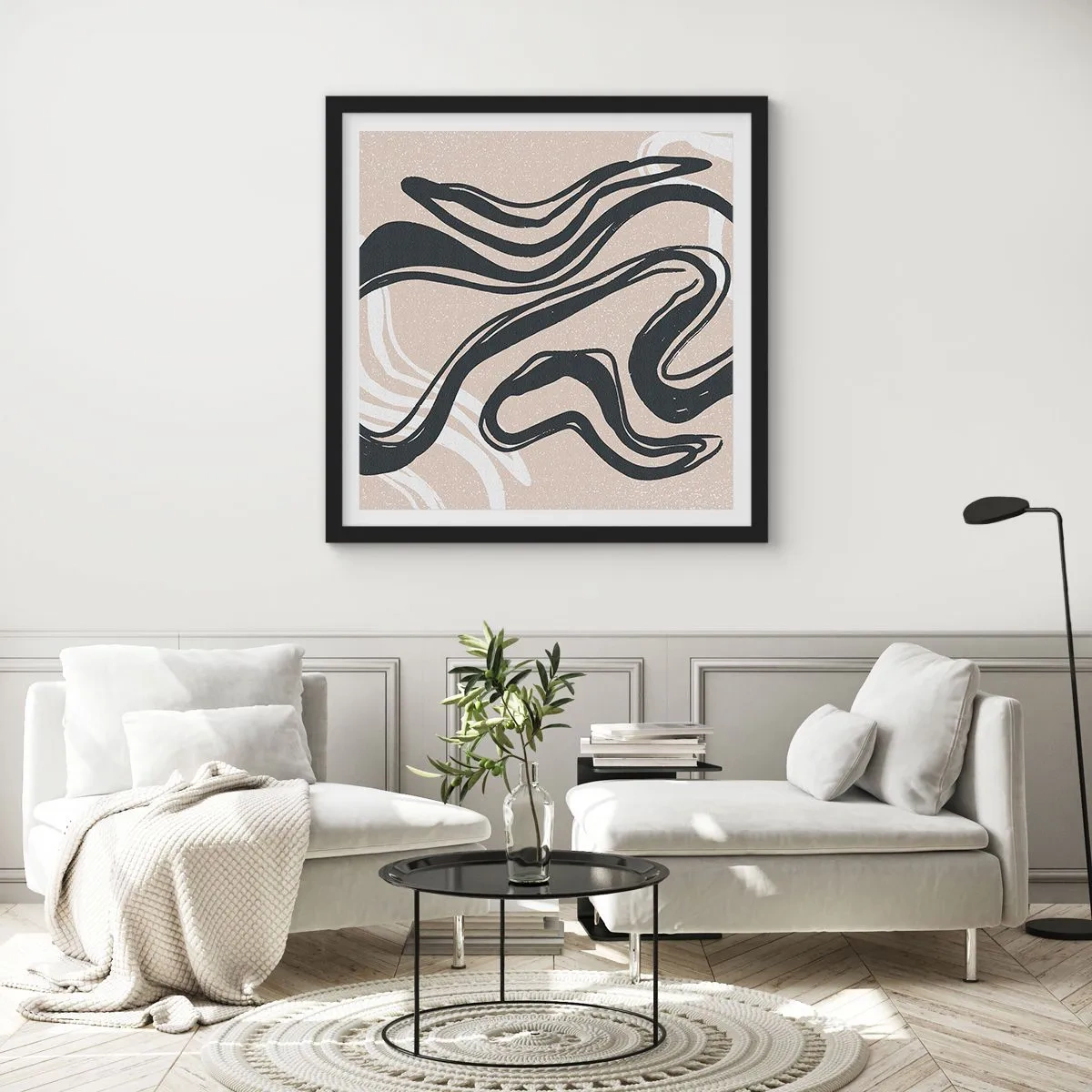 Poster in cornice nera - Espressione moltiplicata - 30x30 cm