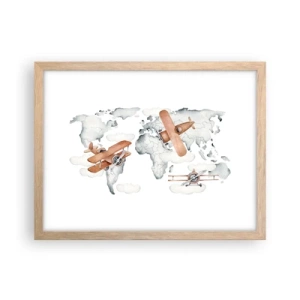 Poster in cornice rovere chiaro - Nello spirito dei pionieri - 40x30 cm