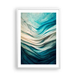 Poster in cornice bianca - Blu insaziabile - 50x70 cm