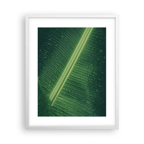 Poster in cornice bianca - La struttura del verde - 40x50 cm
