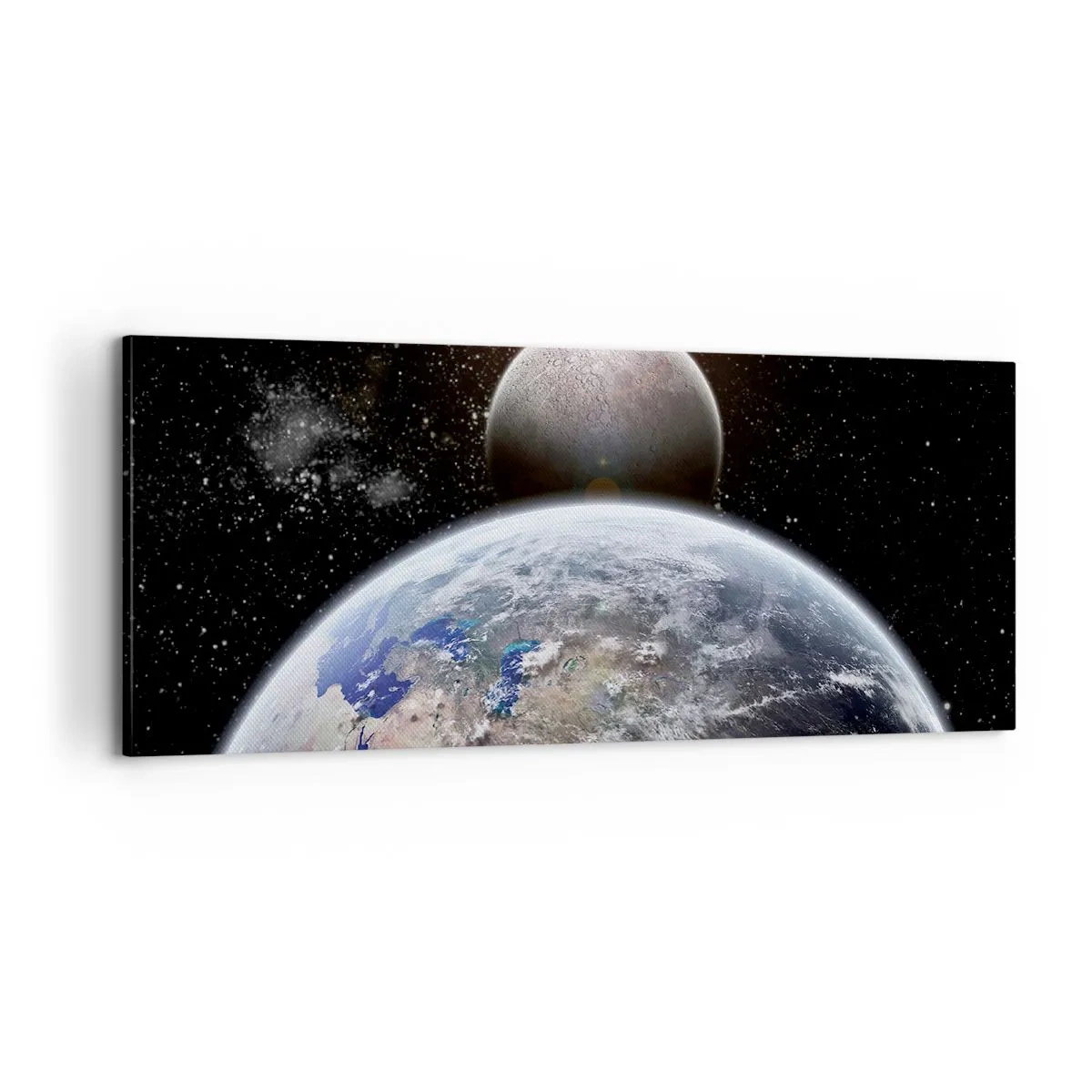 Quadro su tela - Stampe su Tela - Paesaggio cosmico: sorgere del sole - 100x40 cm