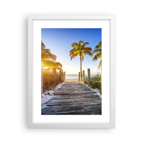 Poster in cornice bianca - Dritto in paradiso - 30x40 cm