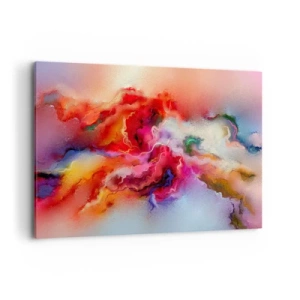 Quadro su tela - Stampe su Tela - Astrazione colorata con una composizione dinamica - 100x70cm - Come afferrare i sogni: fumo - Decorazione murale moderna per soggiorno e camera da letto ARTTOR