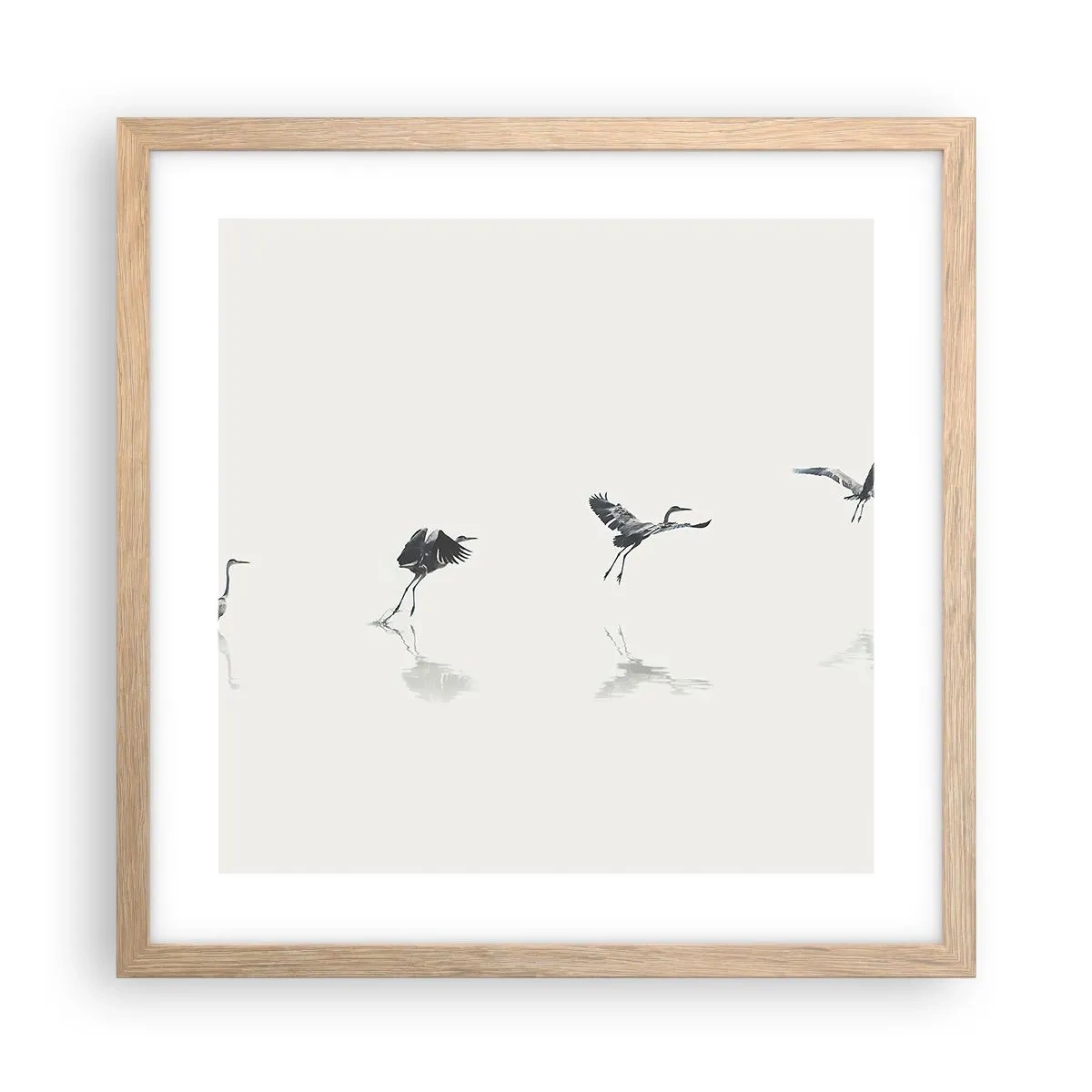 Poster in cornice rovere chiaro - Quattro semplici passi - 40x40 cm