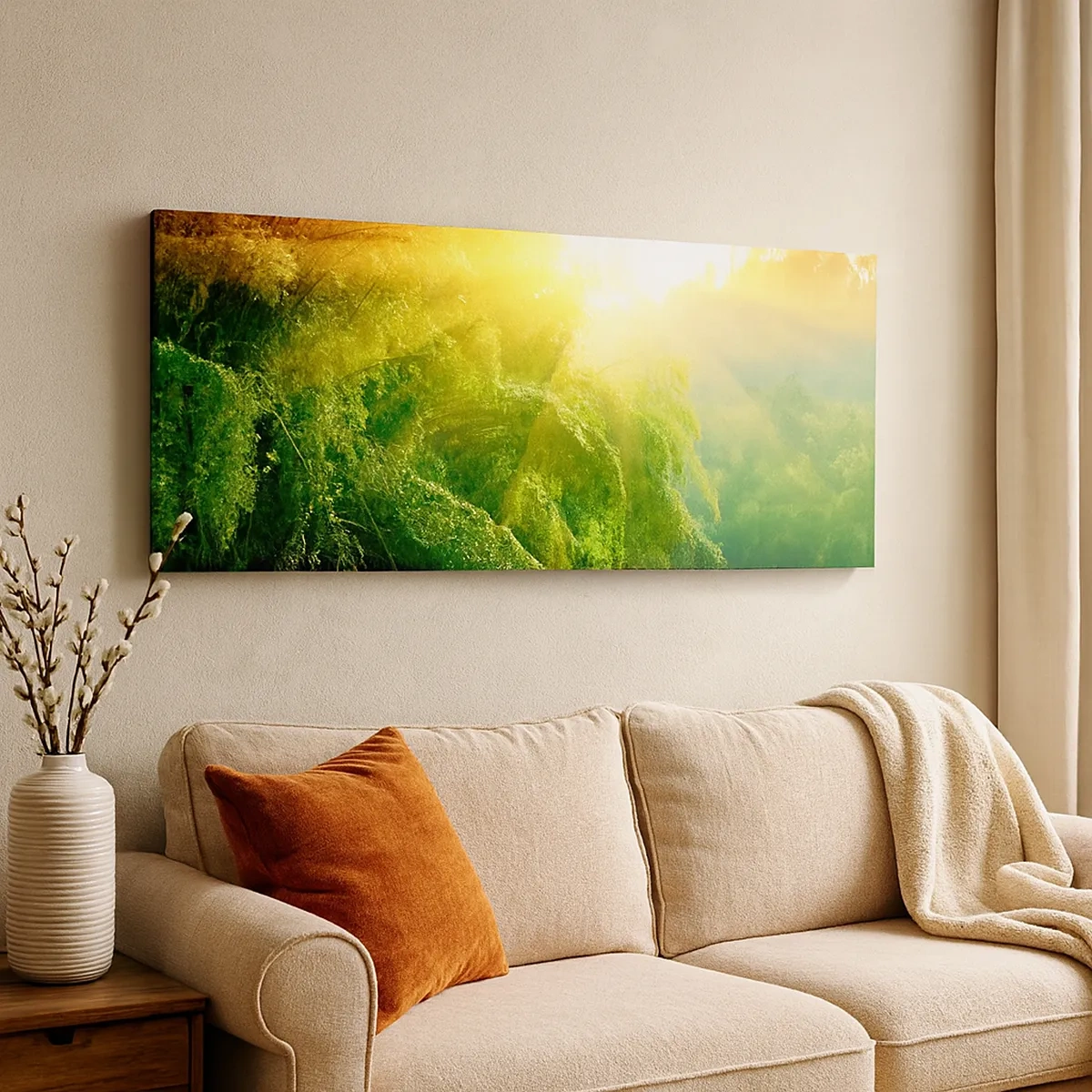 Quadro su tela - Stampe su Tela - Immergersi nel sole e nell'ombra - 30x30 cm