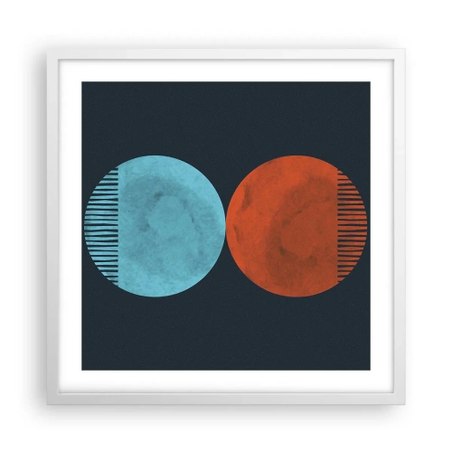 Poster in cornice bianca - Solo geometria? - 50x50 cm