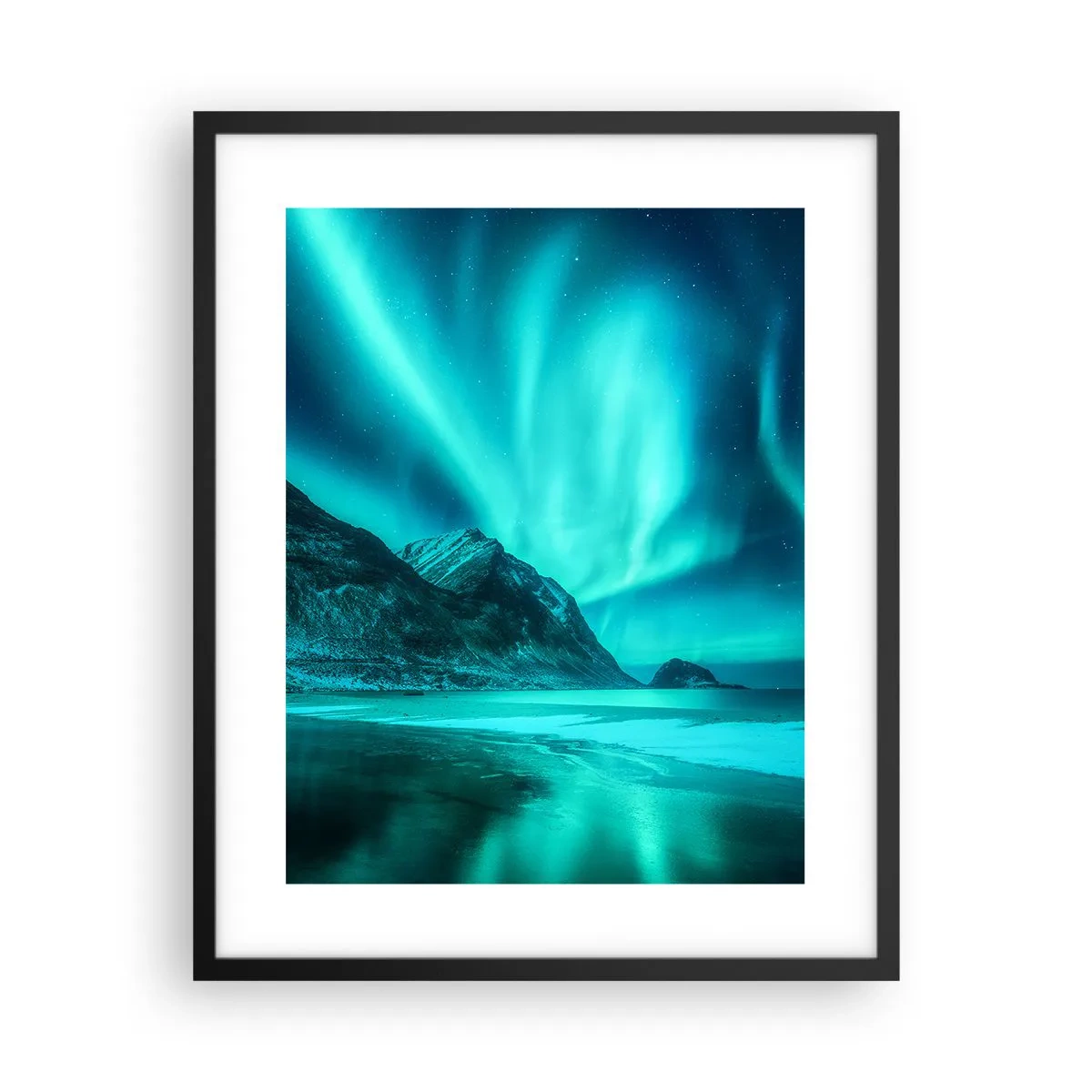 Poster in cornice nera - Miracolo del Nord - 40x50 cm